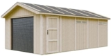 Garage di qualità premium 21 m²- L378xL648 cm- garage per auto, moto, biciclette, macchine da giardinaggio – Costruzione con pannelli LP Smartside – Capannone da giardino Timbela M992B