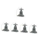 Garneck Statue Di Pescatori in Resina Realistiche Da 5 Pezzi Per La Casa Lufficio La Scrivania E Lacquario Decorazioni Per Piante Bonsai