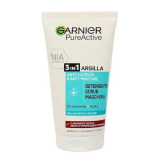 Garnier Skin Active Pure Active 3in1 Argilla, Pelli Miste – Con Imperfezioni Detergente + Scrub + Maschera, 150 ml