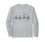 Gatto ECG Heartline Gatto Outfit Battito cardiaco Maglia a Manica