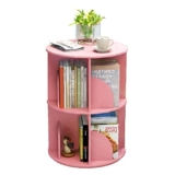 Generico Espositore a griglia Pannello a griglia per Esposizione al Dettaglio da Pavimento Piatto, libreria Girevole a 360° – Moderno scaffale Alto a 2/3/4 Livelli per Camera da Letto, Soggiorno e uf