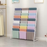 Generico Espositore a griglia per Esposizione al Dettaglio, Pannello a griglia, Supporto da Pavimento Piatto, Moderno espositore per Sciarpe in Metallo Bianco, Supporto da Pavimento per Abbigliamento