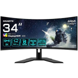 Gigabyte G34WQC A 34″ Monitor da Gioco Curvo WQHD – 3440 x 1440, 1500R, 144Hz, 1ms, 350 cd/m², FreeSync Premium, Display HDR400, HDMI 2.0, Displayport 1.4