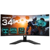 Gigabyte GS34WQC 34″ Monitor da Gioco Curvo WQHD – 3440 x 1440, 1500R, 300Hz, 1ms, 250 cd/m², FreeSync Premium, HDR Ready, HDMI 2.0, Displayport 1.4