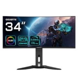 Gigabyte Monitor da gioco curvo OLED WQHD MO34WQC da 34″ – 3440 x 1440, 175Hz, 0.03ms, KVM, 250 cd/m², FreeSync Premium Pro, DisplayHDR True Black 400, HDMI 2.1, Displayport 1.4