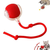 Giocattolo interattivo per gatti, palla elettrica per gatti, giocattolo per gatti, giocattolo elettrico con USB, ricaricabile, 3 modalità di lavoro, 360° Rolling Smart Ball per gatti e cani (rosso)