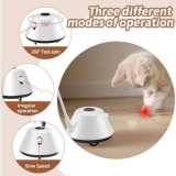 Gmiigu 3 IN 1 giochi per gatti, giochi gatti interattivi, giochi gatto elettrico con piume, 3 Modos gatto giocattolo, LED gioco gatto automático per gatti gattini in casa, Nero