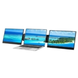 Goshyda Prolunga Schermo Laptop da 14, Monitor Portatile FHD 1080P IPS con Supporto, Angolo di Visione 178°, Plug and Play, per Laptop Fino a 15,6, per PC Cellulari per PS3 (Spina