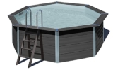 Gre KPCO41 Piscina con bordi Piscina ottagonale Blu, Marrone piscina fuori terra
