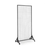 Griglia da Pavimento, Pannello Gridwall Display Stand con Base a T e Gancio a S Griglia Metallica Parete Mobile Divisori da Pavimento per mostre Artigianali Uso al Dettaglio e Domestico (120
