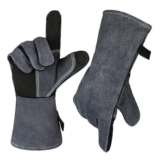 Guanto Da Saldatura, Paio Di Guanti Da Saldatura In Pelle Per Tutti I Lavori Di Saldatura, Resistenti Alle Alte Temperature E Ai Metalli Liquidi, Guanti Protettivi, Adatti A Guanti Da (14inch)