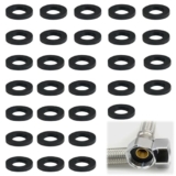 Guarnizioni in Gomma da 30 Pezzi, 3/4 Pollice, Rondelle Idrauliche per Tubi, Guarnizione Rubinetto, Diametro Esterno 24mm, Diametro Interno 14mm, Ideali per Doccia e Rubinetti in Cucina e Bagno