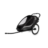 HAMAX Cocoon Twin – Rimorchio per bici per bambini, colore: grigio/nero