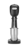 HENDI Frullatore milkshaker, cappuccino freddo, frappè, frullatore per bevande, Incluse 2 ciotole (acciaio inox e policarbonato) e 2 set di 20 agitatori di ricambio, 230V/400W, 170x196x(H)490mm, nero
