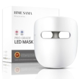HIME SAMA Maschera Viso LED, 8 Colori LED, Maschera per la Cura della Pelle con Luce Rossa + NIR e Blu e Verde per Rughe Anti-età, Portatile Senza Fili, Miracle ACE (RB-035)