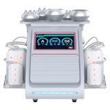 HKFGSHOP Macchina per La Bellezza della Cavitazione 80KHZ,Macchina per Scolpire Il Corpo 6 in 1,Liposuzione Multipolare RF Lipolaser sotto Vuoto Sollevamento della Pelle Antirughe,con 5 Maniglie