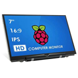 HMTECH Schermo da 7 pollici Raspberry Pi 800×480 Monitor portatile HDMI Schermo LCD IPS per Raspberry Pi 4/3/2/Zero/B/B+ Win10/8/7 (non touch)