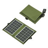 HOOZ Pannello solare pieghevole, caricatore solare portatile con porta USB, modulo solare da campeggio per iPhone, smartphone, tablet GoPro, ecc., pannello solare impermeabile(7,2 W, verde)