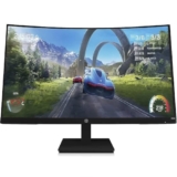 HP X32c Gaming Monitor, Schermo Curvo da 31,5 pollici, Pannello VA 16:9 FHD 165Hz, 1 ms, Antiriflesso, 400 nits, 3000:1, AMD FreeSync, Low Blue Light, VESA 10×10 cm, HDMI 2.0, Displayport 1.4, Nero