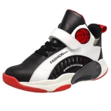 HSNA Scarpe da Basket per Bambini e Ragazzi Scarpe Sportive(Nero e Bianco, 37 EU)