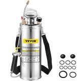 Happybuy Spruzzatore 10L in Acciaio Inossidabile, Spruzzatore Manuale a Pompa in Acciaio, 3 Gallon con Spruzzatore per Giardinaggio, Irroratrice Manuale, Domestico e Pulizia del Terreno