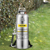 Happybuy Spruzzatore 12L in Acciaio Inossidabile, Spruzzatore Manuale a Pompa, Spruzzatore da Giardino Rinforzato a Pressione da 3,3 Pollici, Spruzzatore per Giardinaggio Domestico Pulizia del Terreno