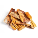 Hey Pets Pelle di bovino per cani grandi e piccoli, 500 g, naturale e non trattato, pezzi da 14 cm, ideale per la pulizia dei denti, 100% naturale, senza cereali, articolo da masticare