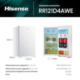 Hisense RR121D4AWE – Frigorifero Monoporta con cassetto fresh zone, Bianco, 94 L, classe E