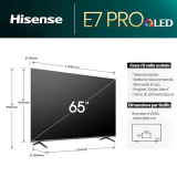 Hisense TV 65″ QLED 4K 144Hz 65E77NQ PRO, Smart TV VIDAA U7, Dolby Vision IQ, HDR 10+ Adaptive, 144hz Game Mode PRO, Dolby Atmos 2.1, Alexa Built-in, Tuner DVB-T2/S2 HEVC 10, lativù 4K