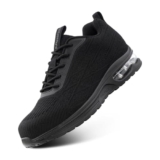 Hitmars Scarpe Antinfortunistiche Uomo Donna Scarpe da Lavoro S1 S2 S3 Antinfortunistica con Punta in Acciaio Leggere Traspiranti Scarpe Sicurezza C Nero EU43