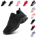 Hitmars Scarpe da Running Corsa Donna Respirabile Leggero Scarpe da Ginnastica Sportive Fitness Running Sneakers Basse Interior Casual all’Aperto Nero EU 41
