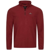 Höhenhorn, Skyja – Felpa/pullover in pile, da uomo, per autunno e inverno, in micropile, con mezza zip, Colore: rosso, L