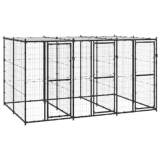 Home Arredamento Outdoor Cuccia per cani in acciaio con tetto 7,26 m²