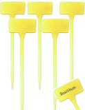 HomeTools.eu – Confezione da 5 cartelli per piante, in plastica, con scritta in lingua inglese “Can be writen”, resistente alle intemperie, 30 cm, colore: Giallo