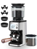Homtone Macinacaffè Elettrica per Sieve e Contenitore, 51 Livelli di Macinazione Regolabili, Macinacaffè Automatica con Schermo Grande per Café Filtrato/Cafetière/Espresso/Café Presso