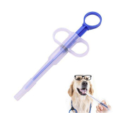 Houdao Sparapillole per Gatti Riutilizzabile Sparapillole Gatto Sicuro Efficace Animali Domestici Siringa con Punta in Silicone per Pillole/Liquido/Capsula(blu)