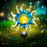 IEEILULU Luci Solari da Giardino, Solare Luci di Metallo, Luce Notturna Prato Lampada, IP65 Esterni Impermeabili Lampada Percorso Palo Luce per Giardino Patio, Prato Decorazioni da Giardino