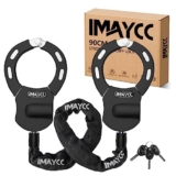 IMAYCC Catena Bicicletta Antifurto, Lucchetto Manette Monopattino Elettrico Adulto, Ideale per Bici, Moto, Cancelli, Recinzioni, Scooter, Carrozzine, Ecc.