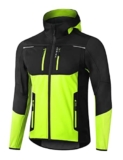 INBIKE Giacca Softshell Uomo Invernale Giacca Ciclismo Uomo Invernale Impermeabile Giacca Trekking Corsa Running Bici Running Bicicletta Verde L