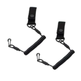 INNAL 2 Pezzi Portachiavi Elastico in Paracord Cordino Molla Cordino di Sicurezza Cordino Regolabile,Riutilizzabile Adatto per Arrampicata,Campeggio, Attrezzi per Attrezzature(Nero)