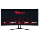 ITEK Gaming Monitor GGC – 34″ Curvo R1500, 3440×1440 (Ultra WQHD), HDR400, VA, 165 Hz, 1 ms, FreeSync, G-Sync, Adaptive Sync, 2xHDMI, 2x Display Port, Flicker Free
