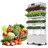 Idroponica Kit Completo Torre Kit Per Giardino Di Erbe Aromatiche Da Interni Con Luce Di Coltivazione | Smart Garden Per Il Davanzale Della Cucina Domestica | Antipasto Per Giardinaggio, Bianco 0828