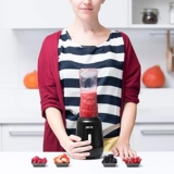 Imetec Personal e Sport Blender PB 100 Mini Frullatore con 2 Bottiglie Take-Away in Tritan BPA free, 4 Lame in Acciaio Inox, motore 22.000 giri/min, 2 coperchi a chiusura ermetica