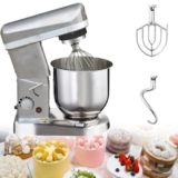 Impastatrice elettrica da 10 litri for uso in pasticceria, pizzeria e ristorante – 3 velocità, design con testa inclinabile, ciotola in acciaio inossidabile, gancio for impastare, frusta, sbattitore(S