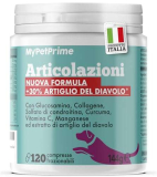 Integratore Articolazioni Cane MyPetPrime | 120 Compresse Joint Care con Glucosamina Condroitina Cane, Artiglio del Diavolo| Integratori per Cani Salute articolare condrostess condrogen