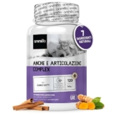 Integratore Articolazioni Cane e Gatto, 120 Capsule di Integratore Cane Articolazioni con Glucosamina Condroitina, MSM, Condroprotettori Cane e Gatto per Articolazioni, Ossa, Cartilagine e Mobilità