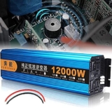 Inverter 3000W 4500W 6000W 8000W 12000W Inverter a Onda sinusoidale Pura 12V 24V Dc a AC 220V con Display LCD, Porta USB, per Camper, casa, Auto, Sistema Solare, 6000W-12V (24V 12000W)