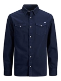 JACK & JONES JJESHERIDAN SHIRT L/S NOOS, Camicia, Uomo, Blu (Dark Navy), M