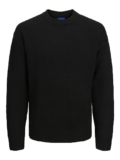 JACK & JONES Jorollie Knit Crew Neck Maglione, Nero (Black), L Uomo