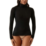 JADEA Maglia Donna Dolcevita Manica Lunga in Modal e Cashmere, Nero, S